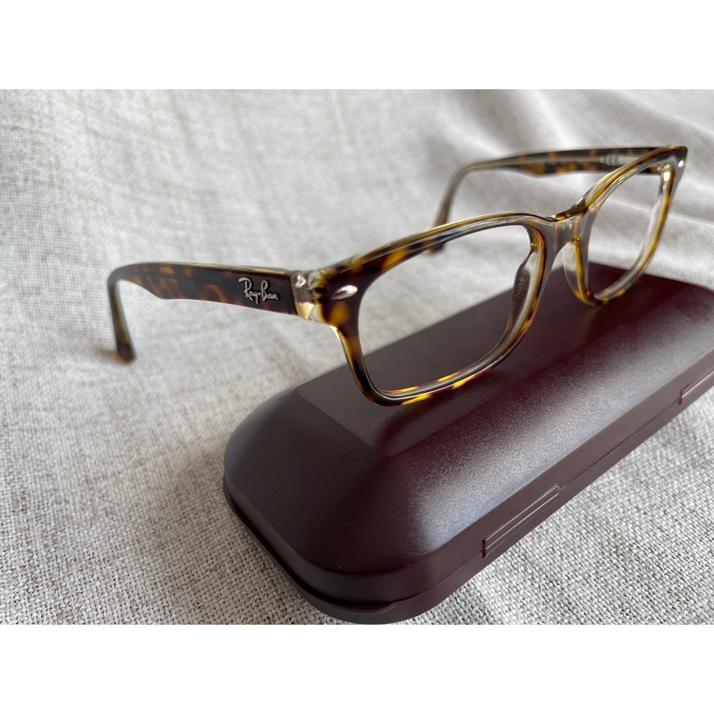 Ray-Ban RB 5286 5082 Tortoise Havana Rectangular Eyeglasses Frames 51-18 135 - Picture 2 of 10